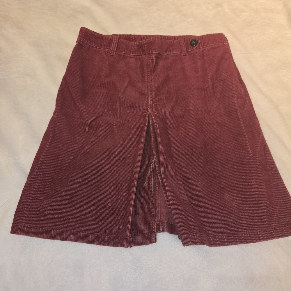 Red Corduroy Skirt [Size 10] Cabincore Gorpcore Outdoor Cozy Fall Winter